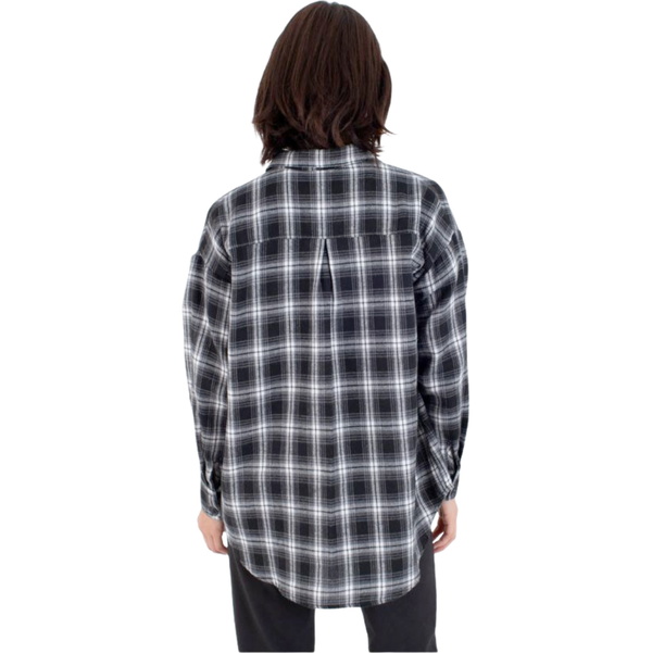 2026 Hurley Budapest-flannelskjorte Med Lange ærmer Til Kvinder WVSEU00007 - Black